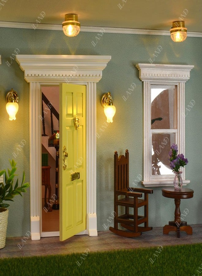 iLAND Dollhouse Door on 1:12 Scale, Miniature Door w/Handle & Knocker (Neoclassical Mini Door) - Image 5